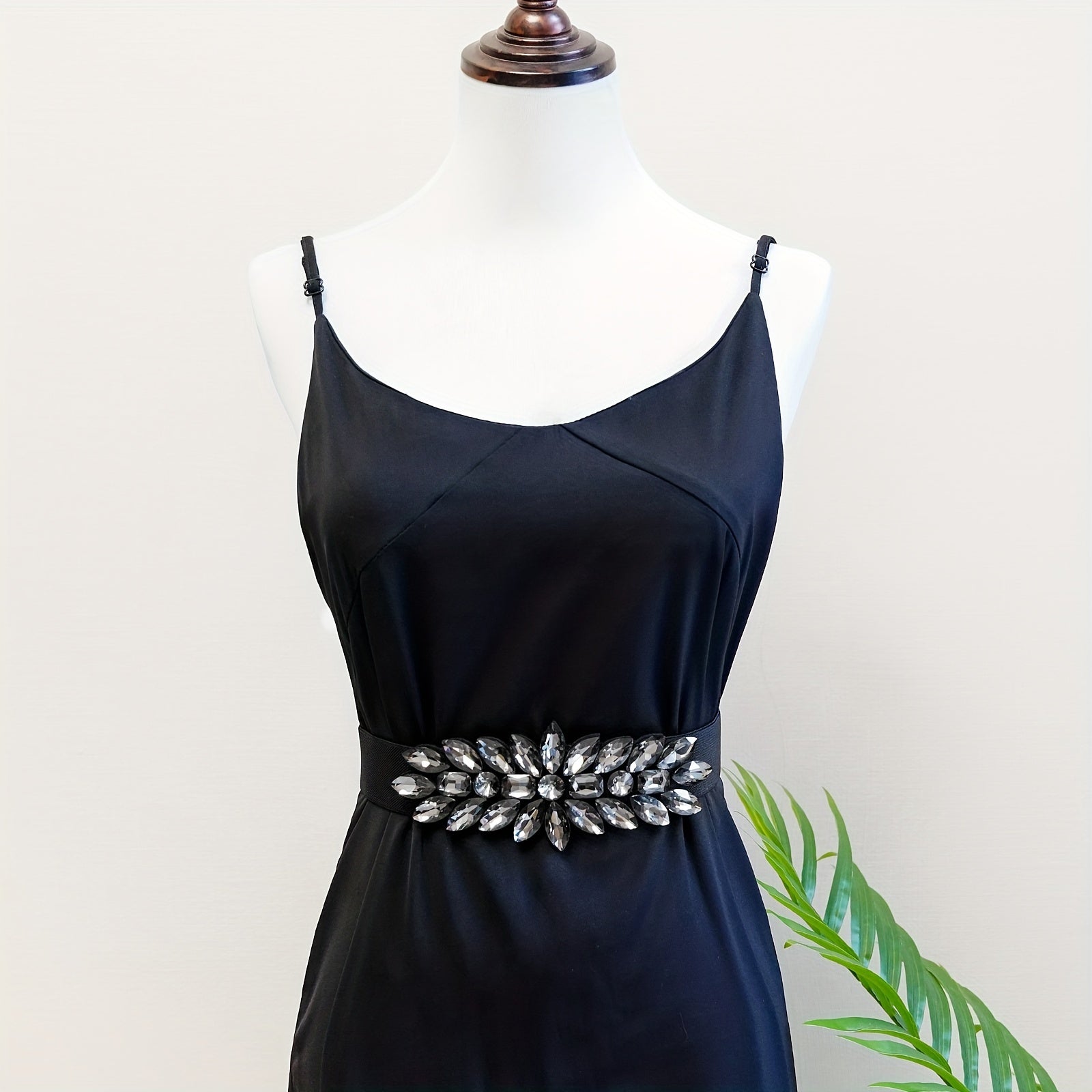Ceinture Sans Boucle à Strass pour Femme Sintra — visuel 3