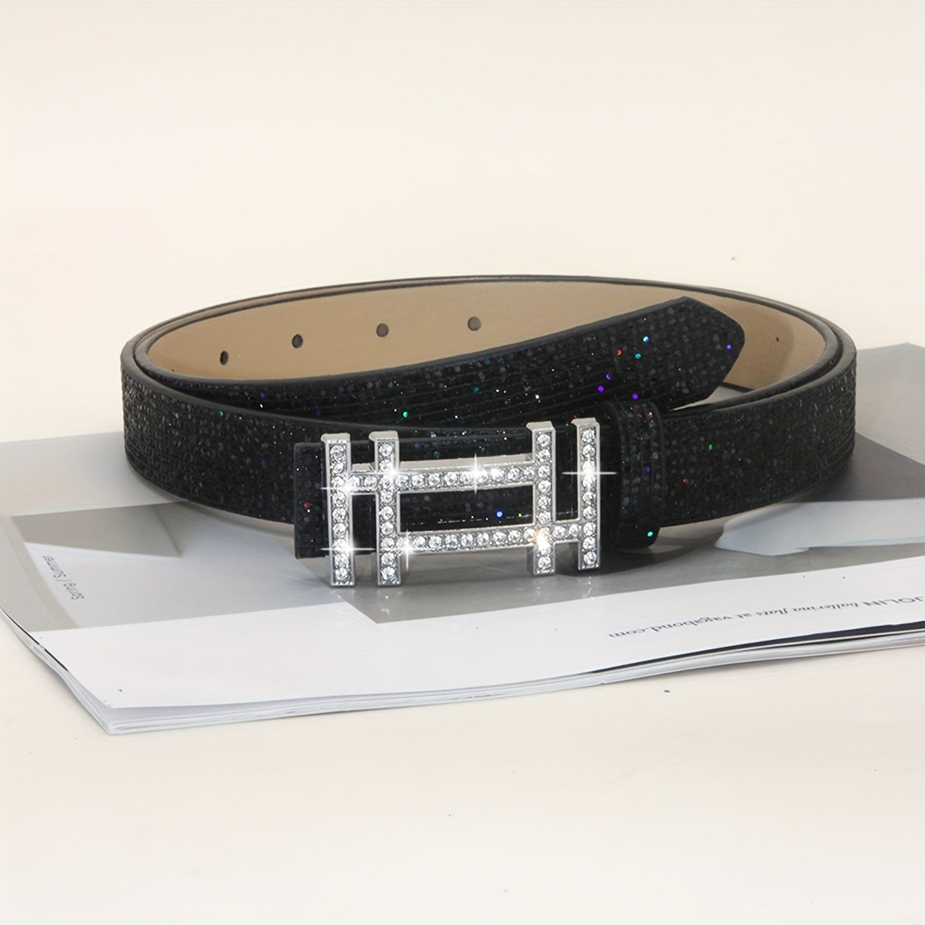 Ceinture à Strass en Simili Cuir pour Femme Delft — visuel 3
