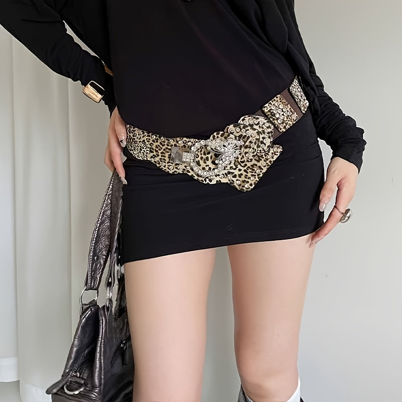 Ceinture à Strass en Simili Cuir pour Femme Savone — visuel 1