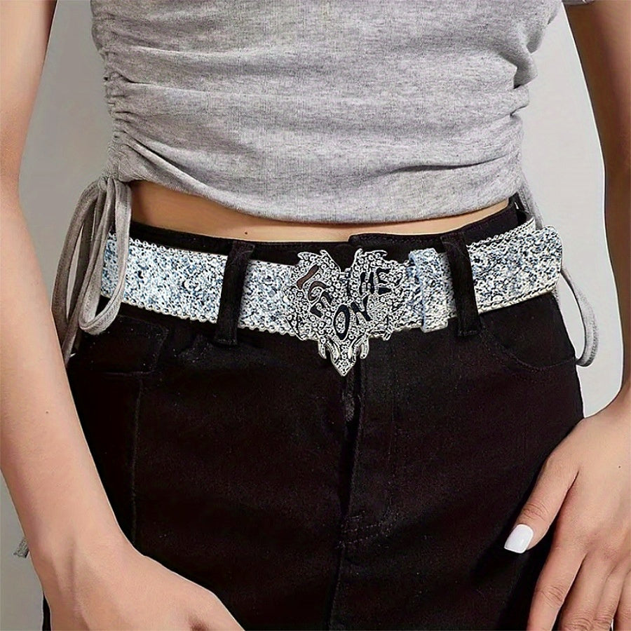 Ceinture à Strass en Simili Cuir pour Femme Sperlonga — visuel 1
