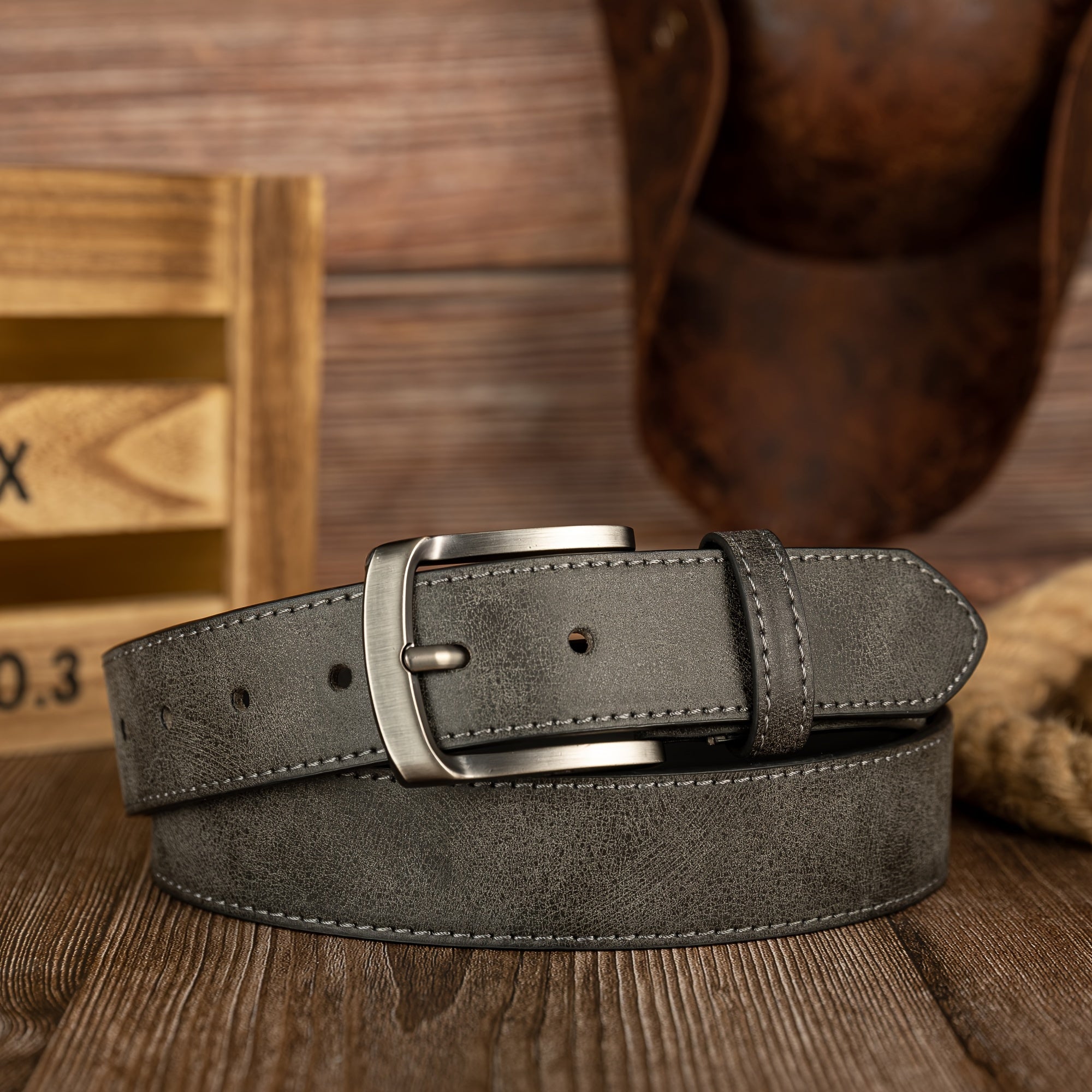 Ceinture Tressée en Simili Cuir pour Homme Florian — visuel 1