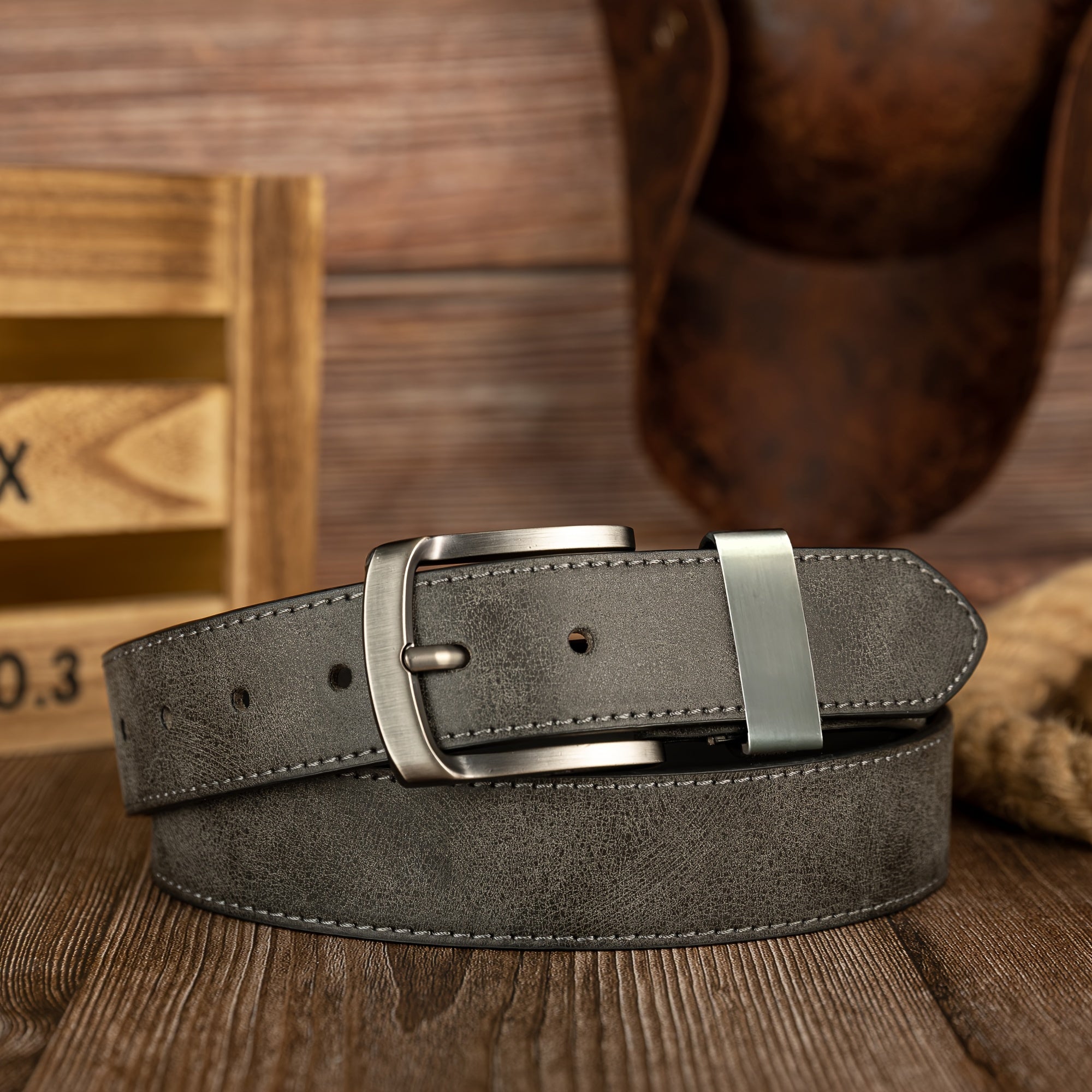 Ceinture Tressée en Simili Cuir pour Homme Florian — visuel 2
