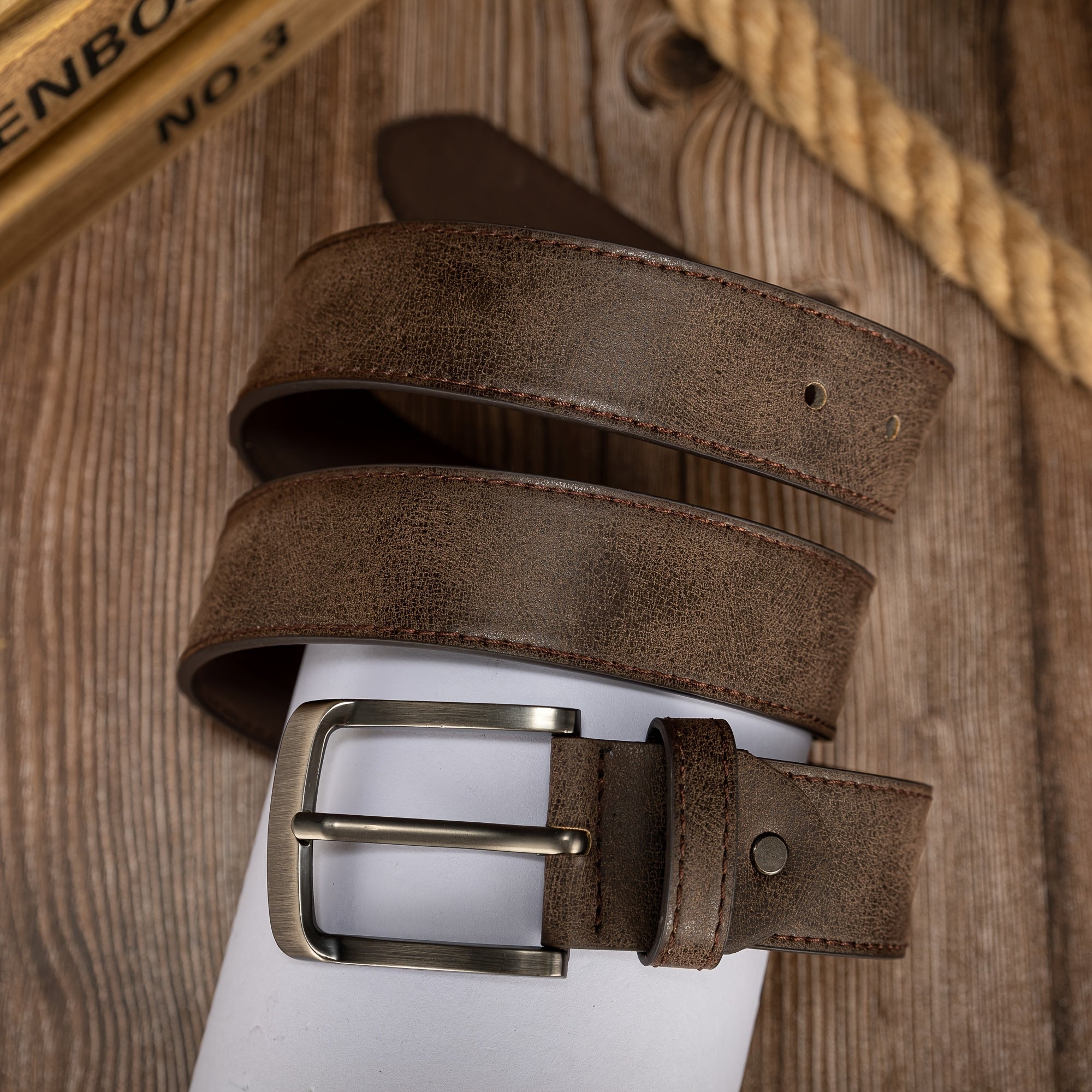 Ceinture Tressée en Simili Cuir pour Homme Florian — visuel 3