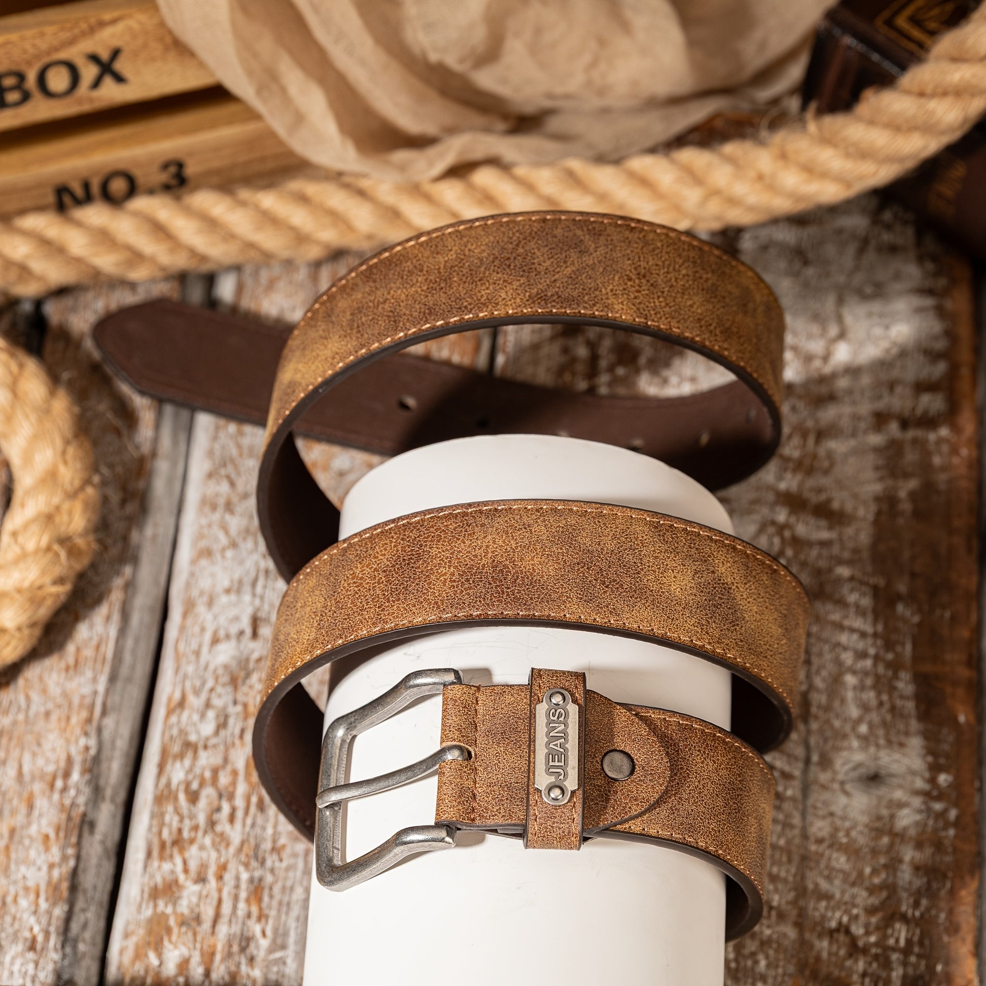 Ceinture Tressée en Simili Cuir pour Homme Louis — visuel 5