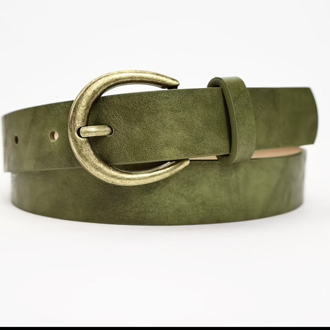 Ceinture Verte en Simili Cuir pour Femme Céleste — visuel 2