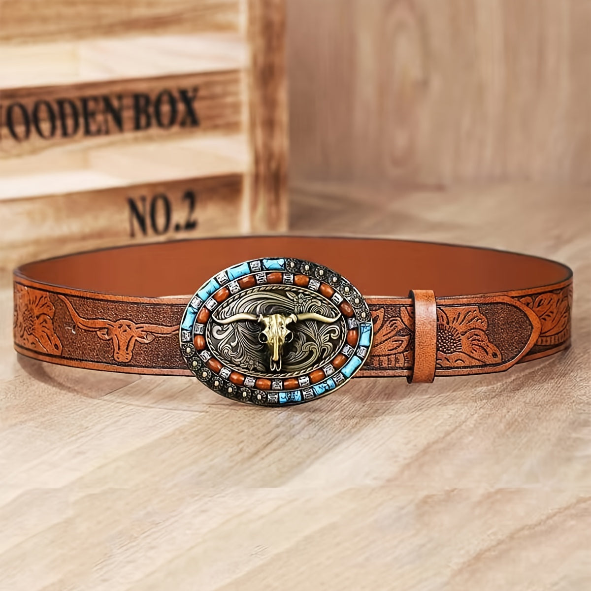 Ceinture Western en Simili Cuir pour Femme Alexia — visuel 2