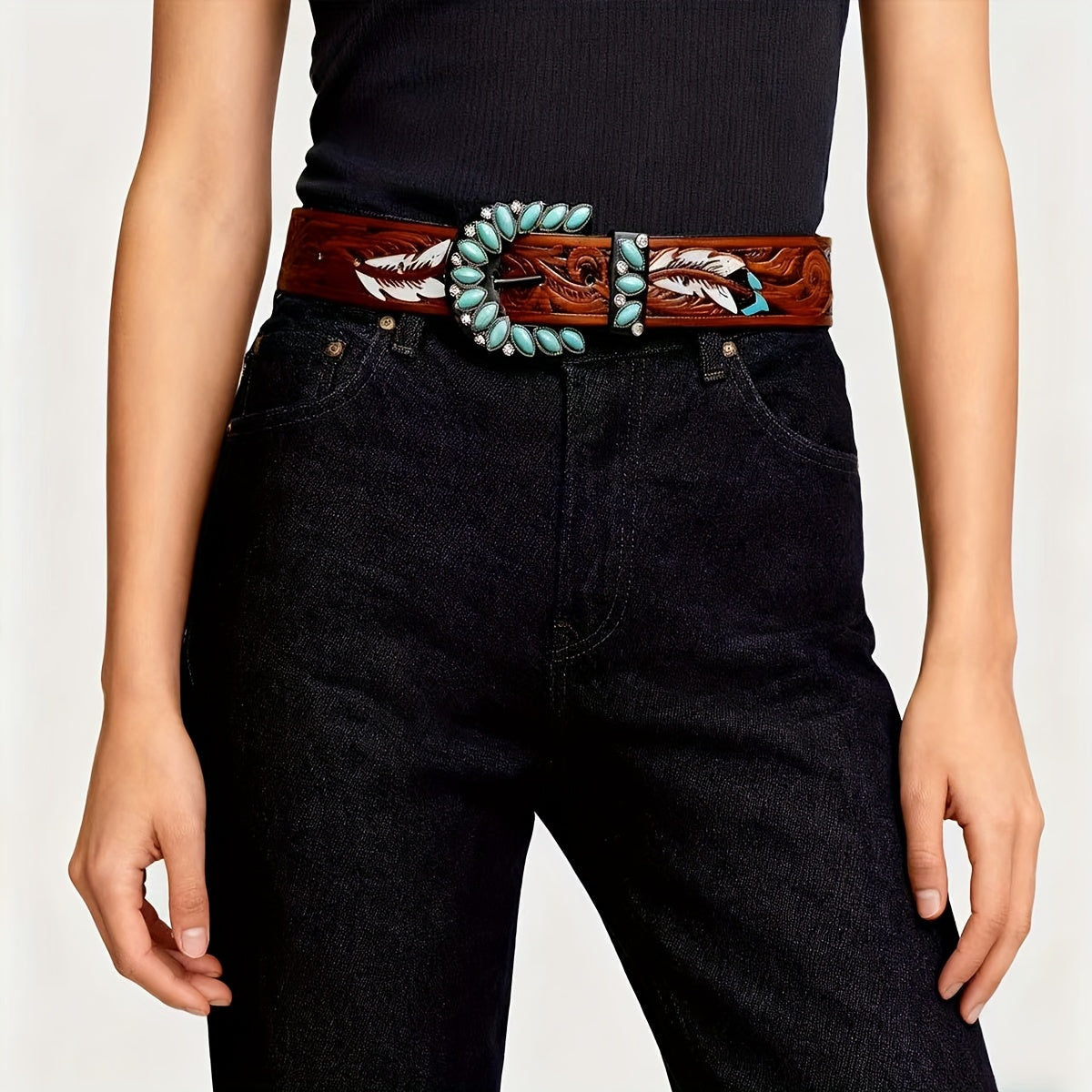 Ceinture Western en Simili Cuir pour Femme Marthe — visuel 1