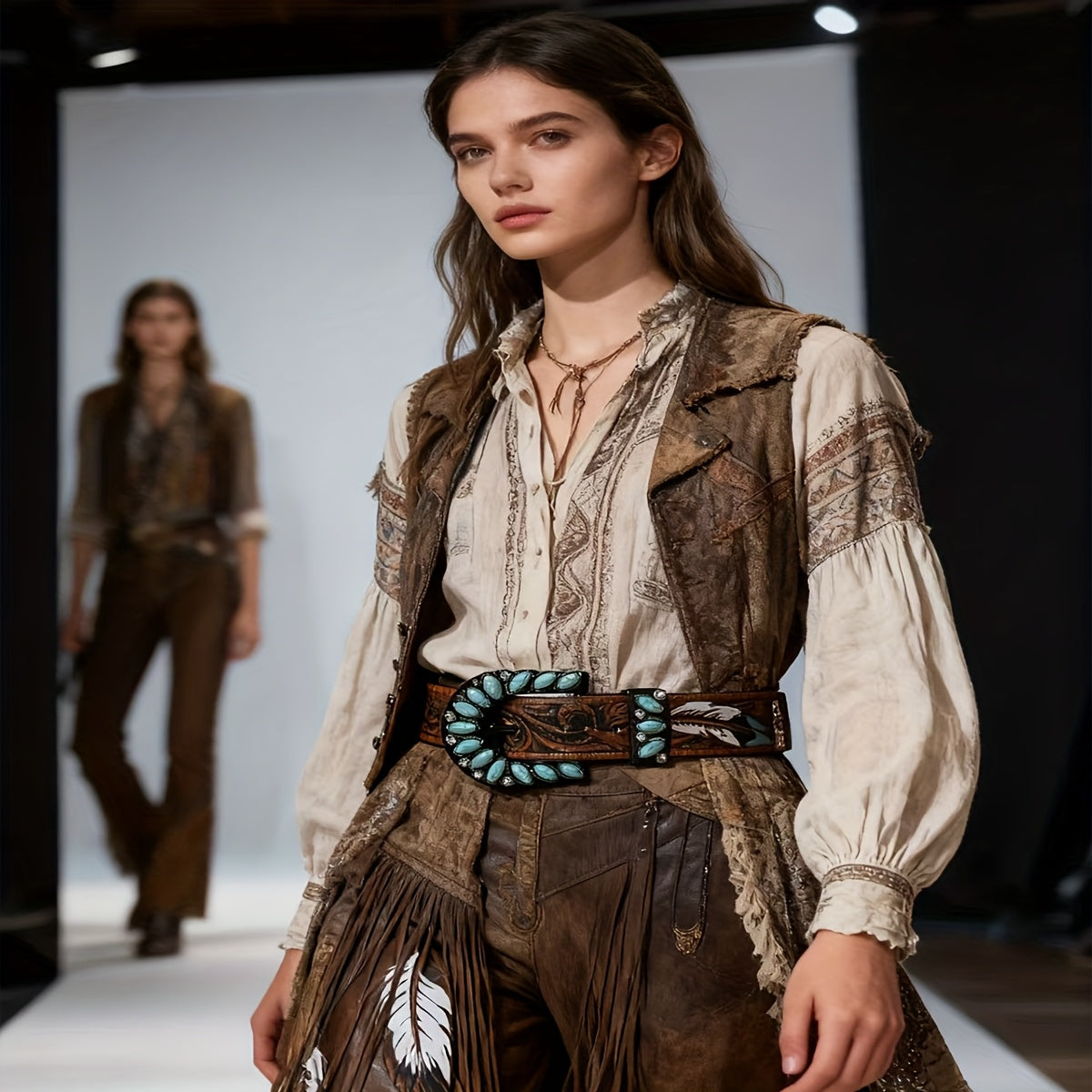 Ceinture Western en Simili Cuir pour Femme Marthe — visuel 3
