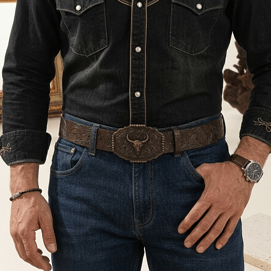 Ceinture Western en Simili Cuir pour Homme Durham — visuel 1