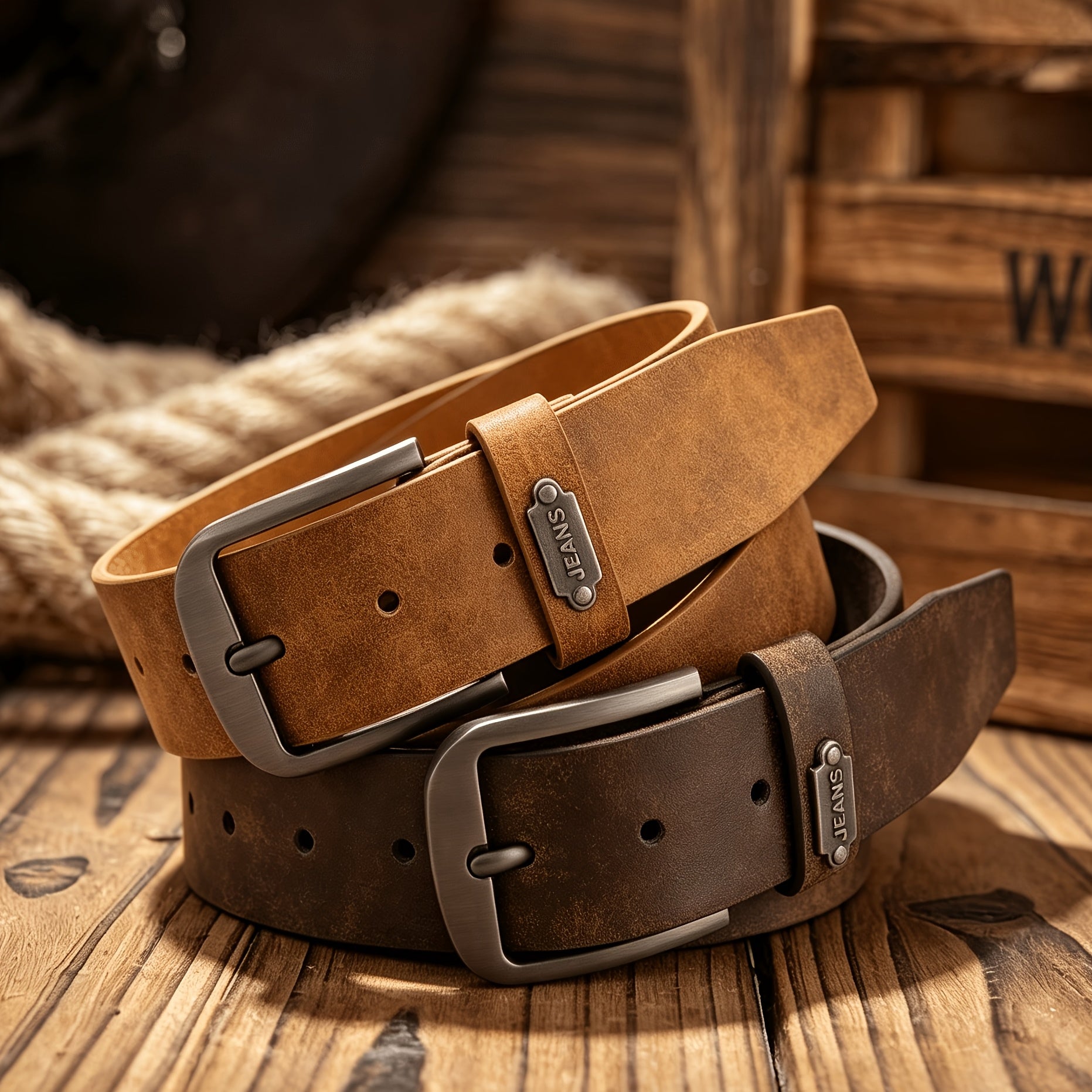 Ceinture Western en Simili Cuir pour Homme Emeric — visuel 2