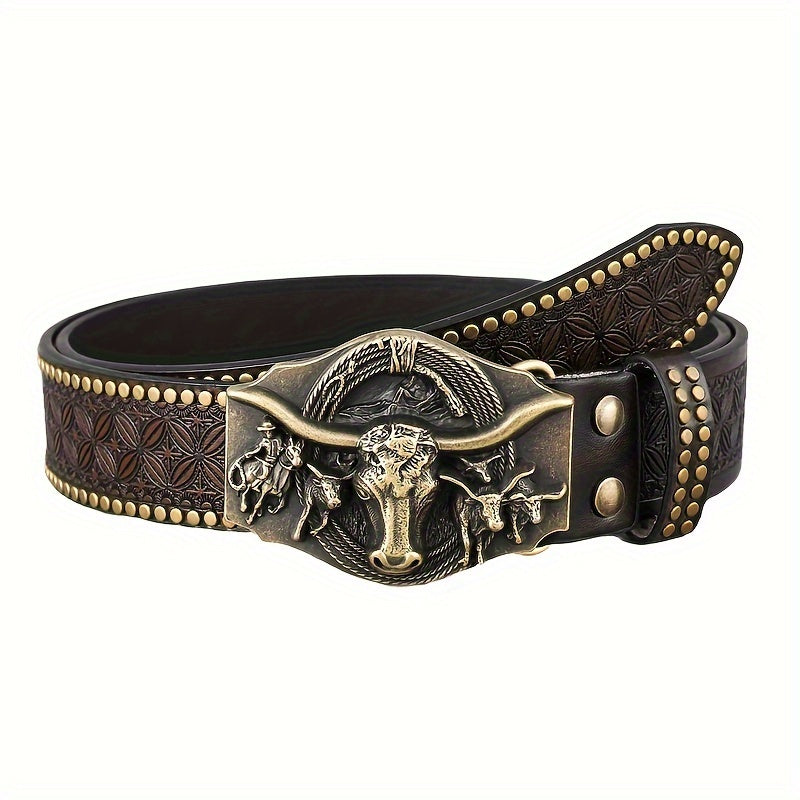 Ceinture Western en Simili Cuir pour Homme Eugene — visuel 1