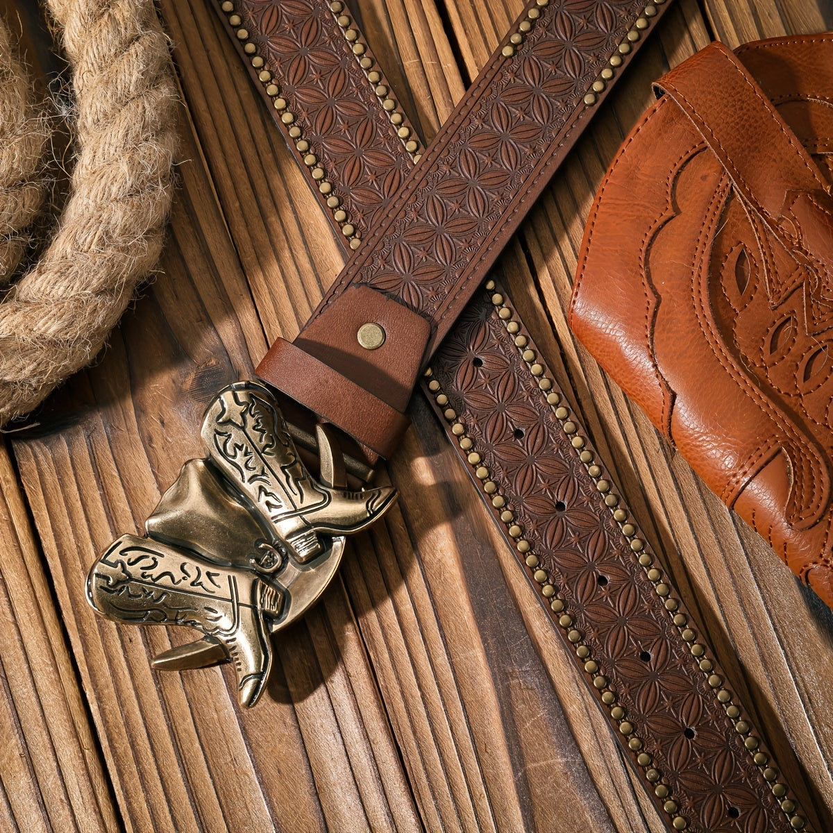 Ceinture Western en Simili Cuir pour Homme Evansville — visuel 2